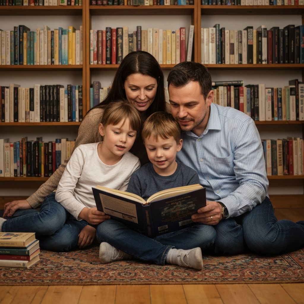 Family reading together